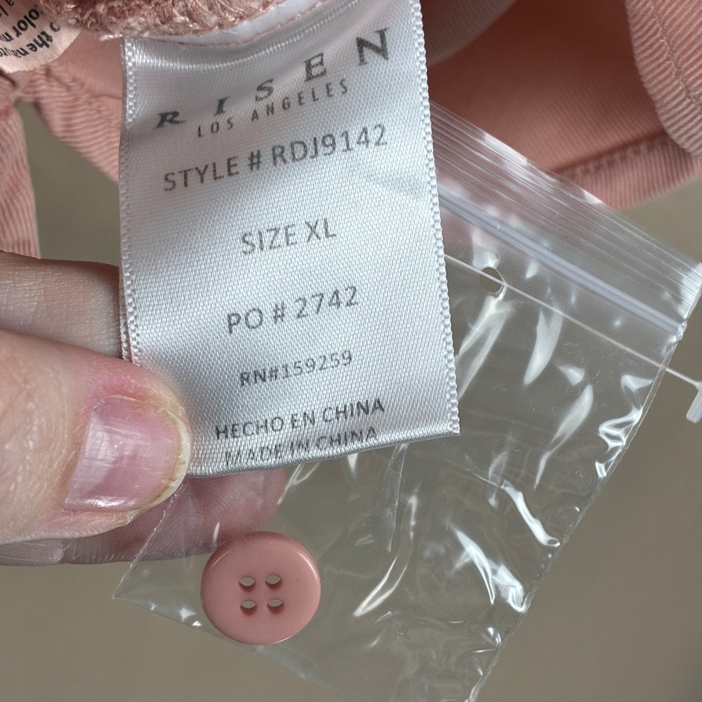 Risen Womens M Tencel Button Up Soft Pink Pocket Shirt Boho Casual Shacket Soft - Picture 13 of 16